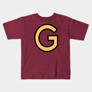 Funky Yellow Letter G Kids T-Shirt